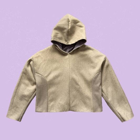 Camel hair hoodie