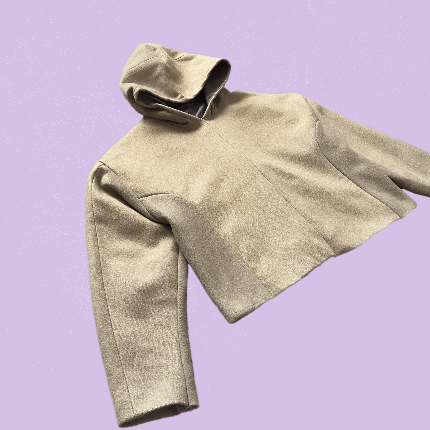 Camel hair hoodie